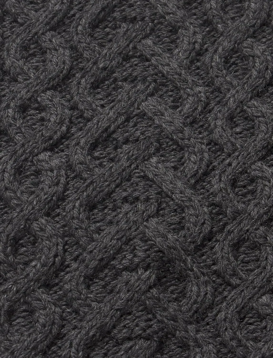 Aran Crafts Men's Irish Cable Knit Half Zip Jacquard Sweater (100% Merino Wool)
