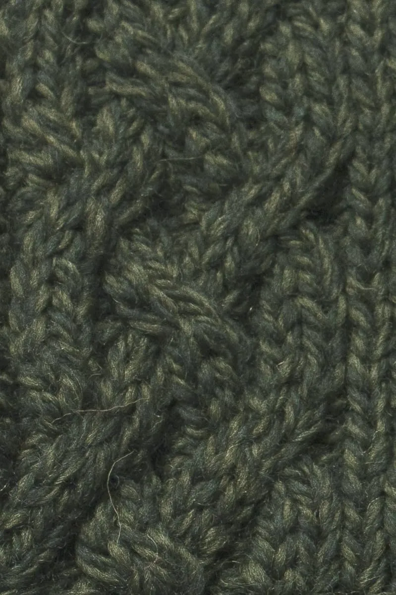 Aran Crafts Men's Irish Cable Knit Half Zip Jacquard Sweater (100% Merino Wool)
