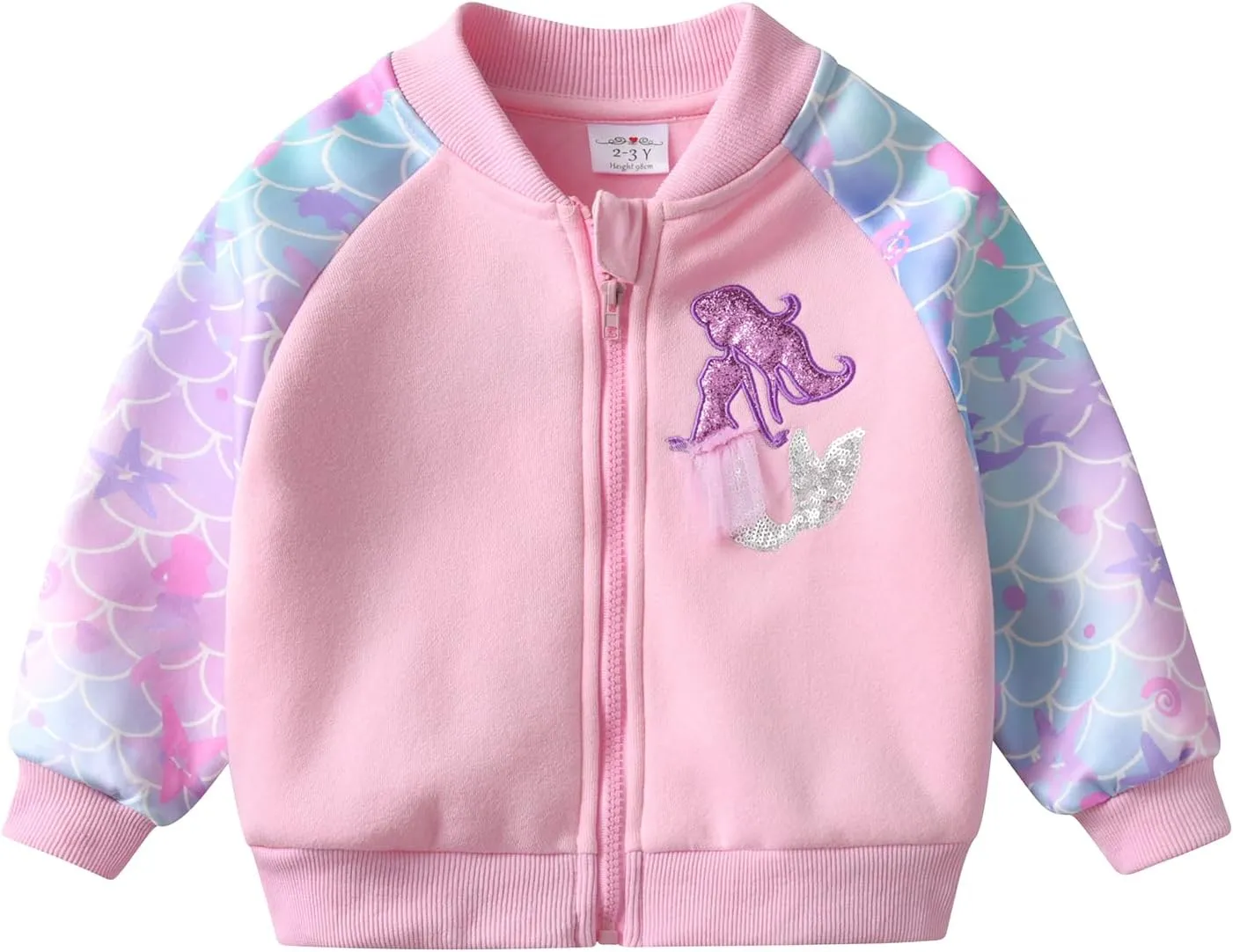 DXTON Girls Baseball Bomber Jacket Zip/Button Sweatshirt Fall Winter Outwear Coat for Kids Toddler 3-12 Years