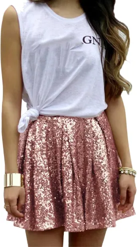 Golf Skirts Pleated Ruffle Glitter Lightweight A Line High Rise Sparkle Sequin Flare Folkloric Holiday Carnival
