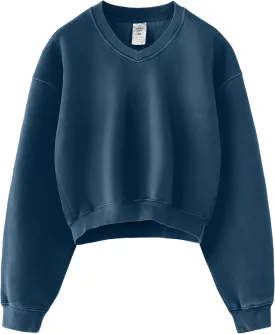 Hatant Sweatshirt for Women Acid Wash Athletic Hoodie Heritage Fleece V-neck Long Sleeve Hoodie Fleece Women Sweatshirt