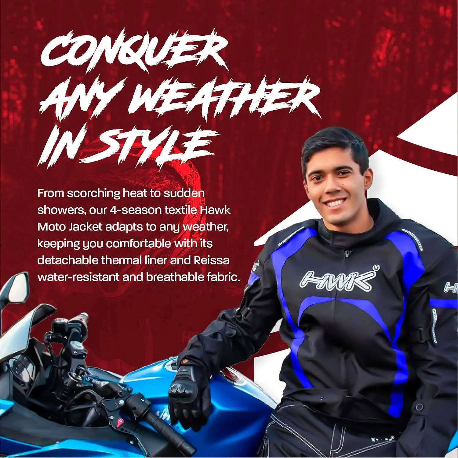 HWK Motorcycle Jacket Men's Riding Textile Racing Motorbike Hi-Vis Biker CE Armored Water Resistant Jackets