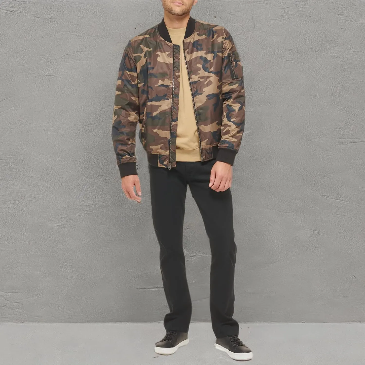 Levi's Men's Flight Satin Unfilled MA-1 Bomber Jacket