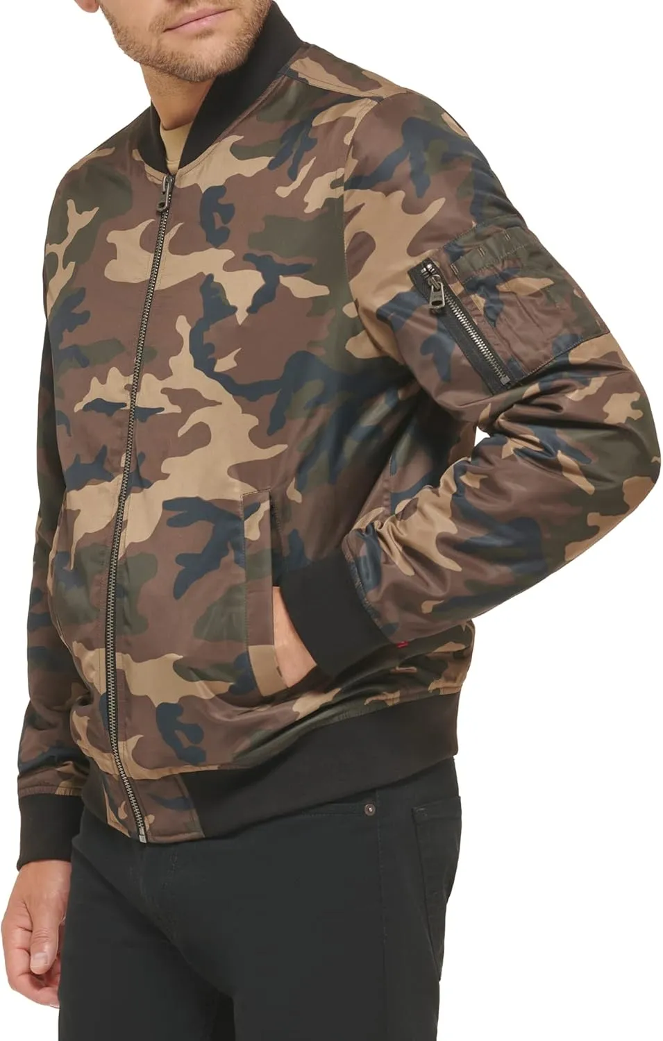 Levi's Men's Flight Satin Unfilled MA-1 Bomber Jacket