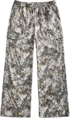 Men's Camo Print Straight Leg Pants Elastic Waist Loose Casual Trousers Streetwear