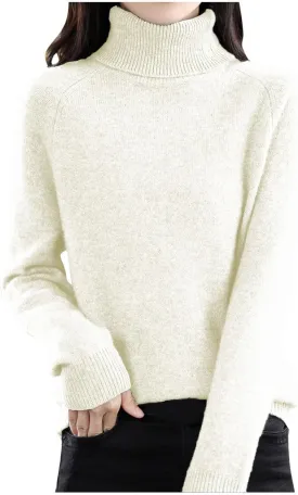 SERYU Cashmere Sweaters for Women Turtleneck Long Sleeve Merino Wool Sweater Women 2025 Spring Soft Sweater Pullover