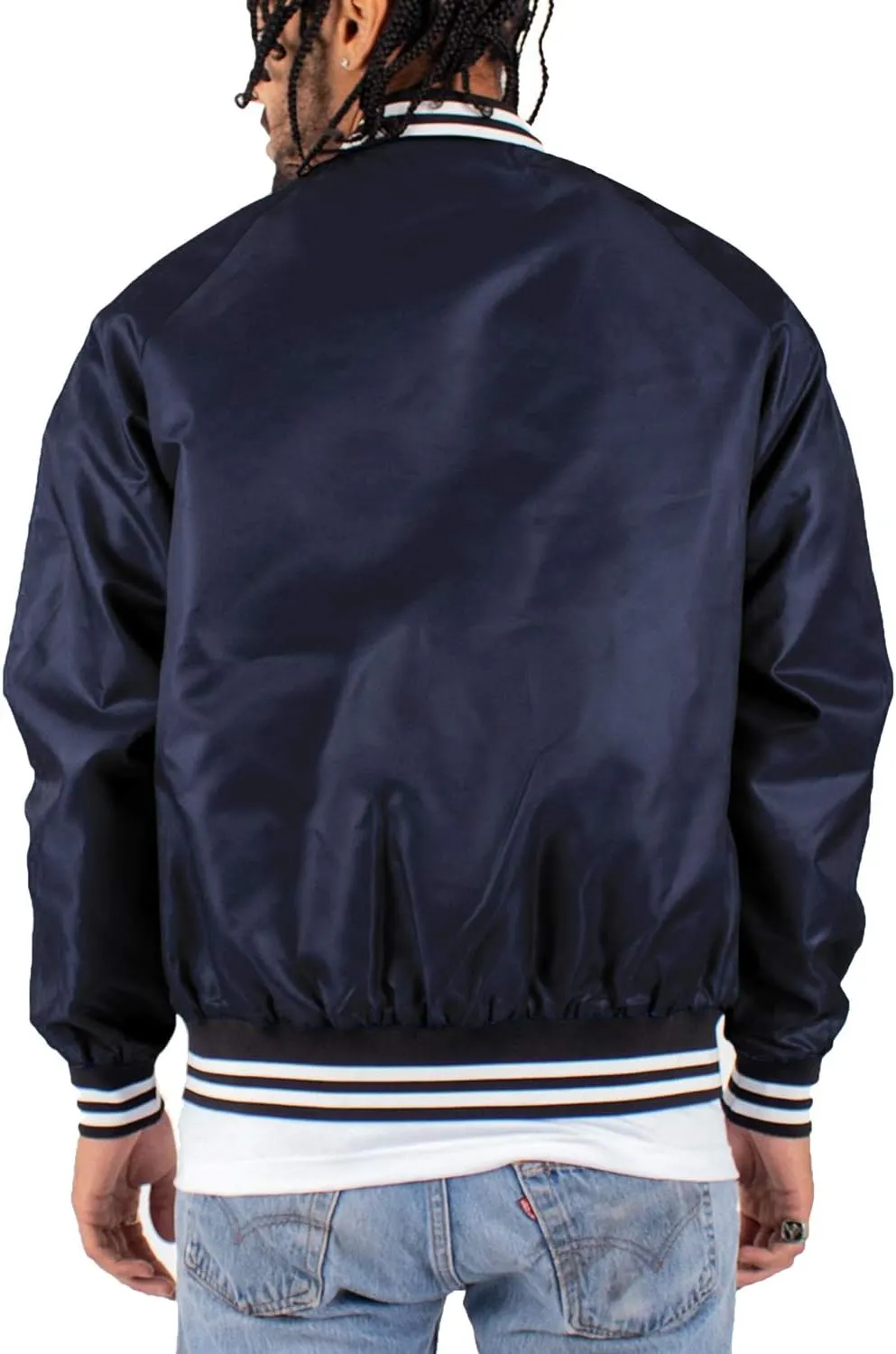 Shaka Wear Mens Bomber Jacket  Classic Padded Relaxed Fit Water Resistant College Baseball Varsity Coat S-3XL