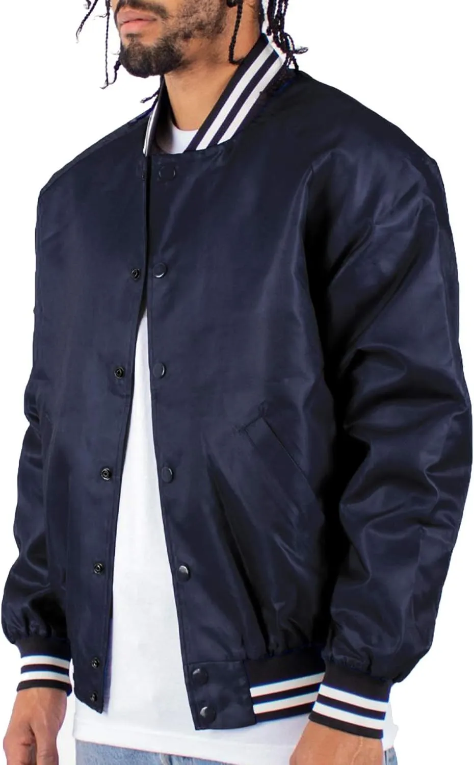 Shaka Wear Mens Bomber Jacket  Classic Padded Relaxed Fit Water Resistant College Baseball Varsity Coat S-3XL