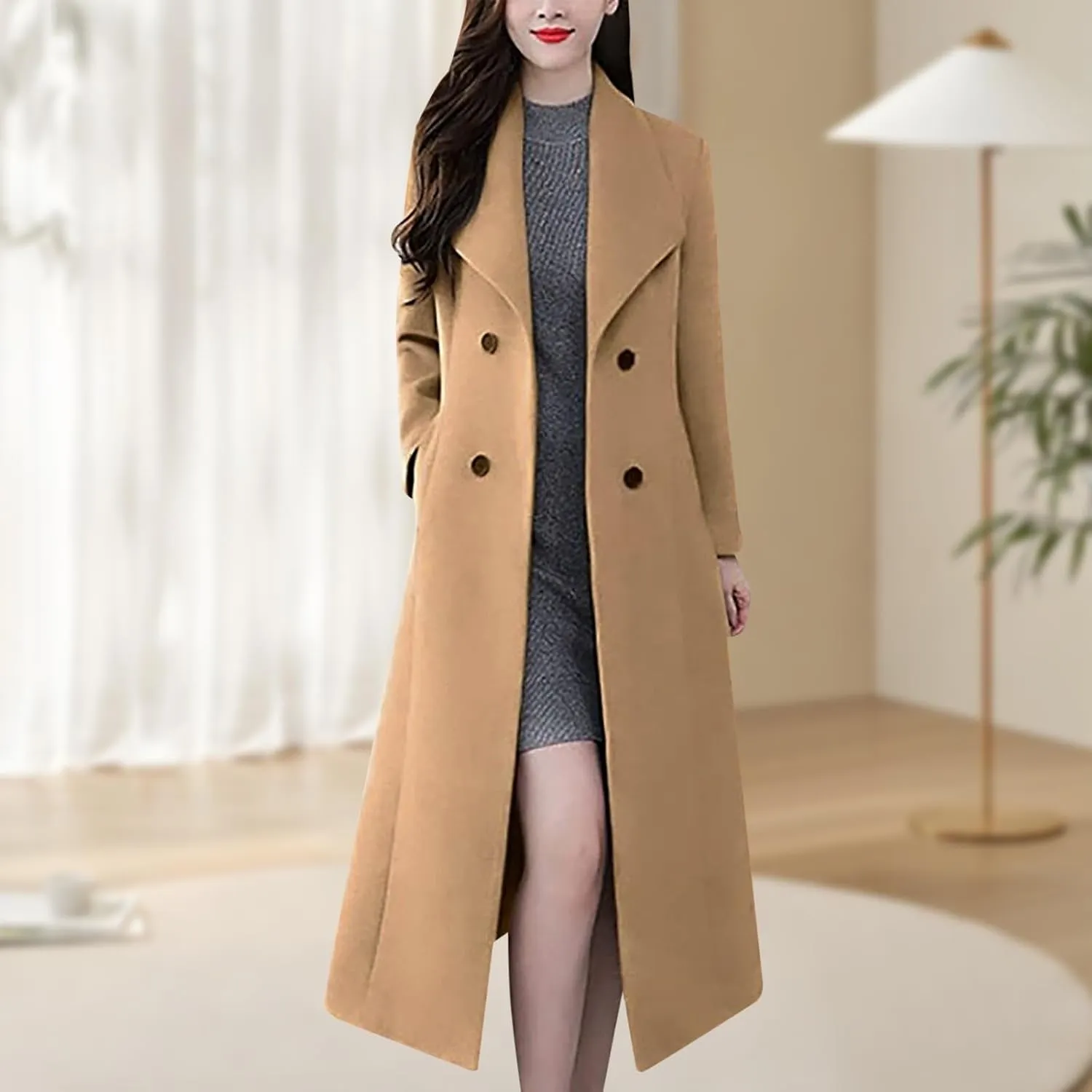 Woolen Jacket Fall And Winter Fashion Long Coat Fall Wool Peacoat Shawl Collar Trench Hooded Jacket for